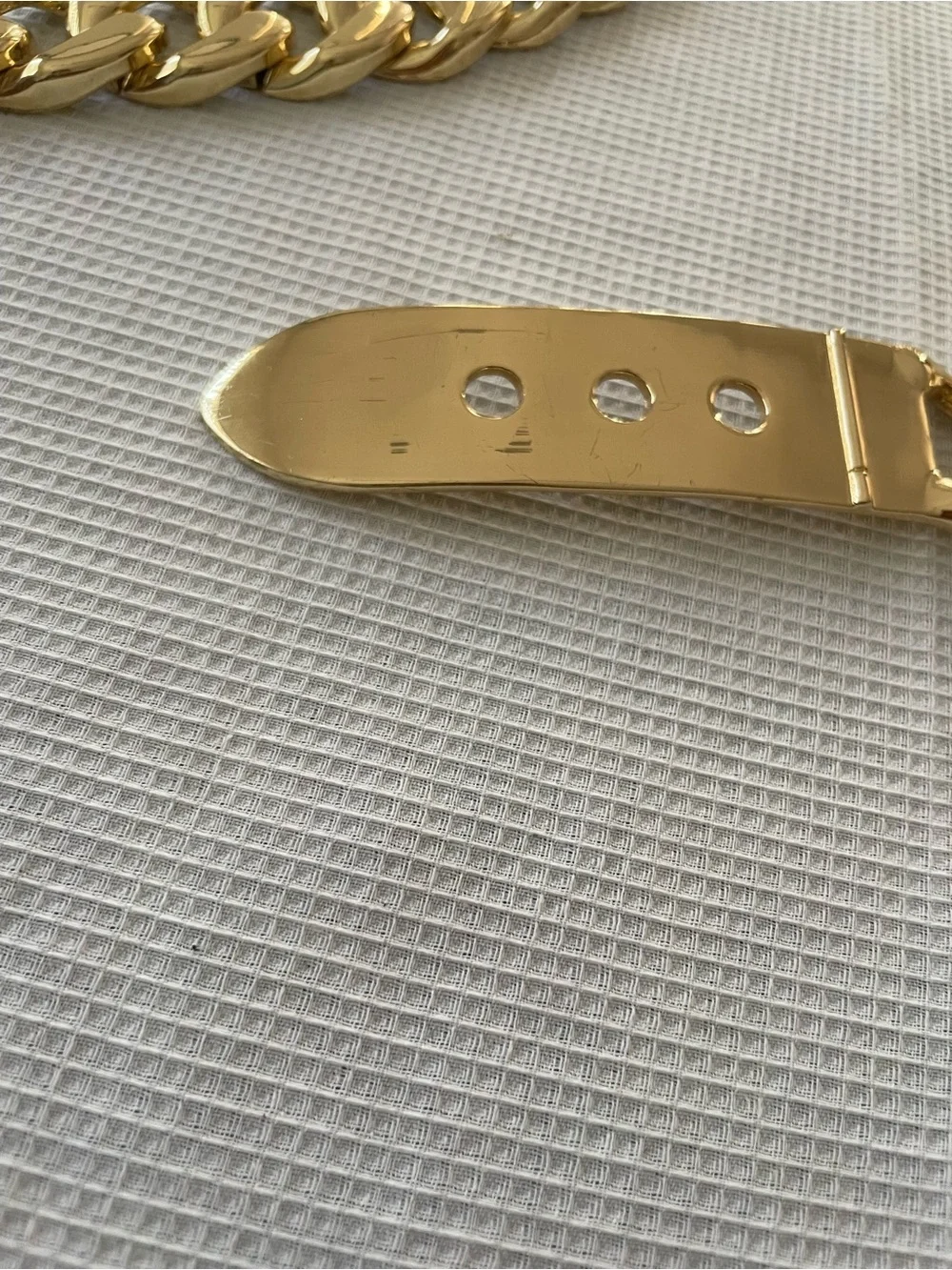 B-Low The Belt Women's Gold Chain Belt Wide Adjustable Buckle one size - Picture 4 of 8